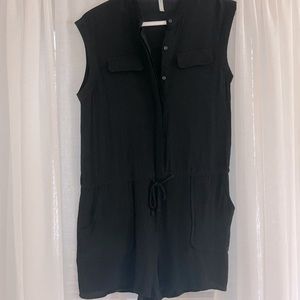 Black Romper with Pockets, size S